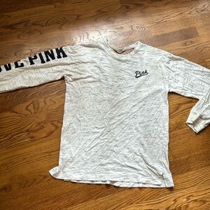 VS PINK vintage style open back long sleeve tee